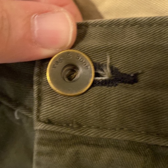 Rag & Bone olive drab button fly trousers - Picture 2 of 7